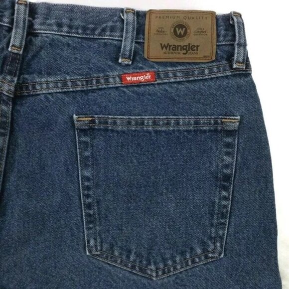 Wrangler 96501DS Dark Stonewash Regular Fit Straight Leg Denim Jean Mens 38x30.5 - Picture 7 of 12